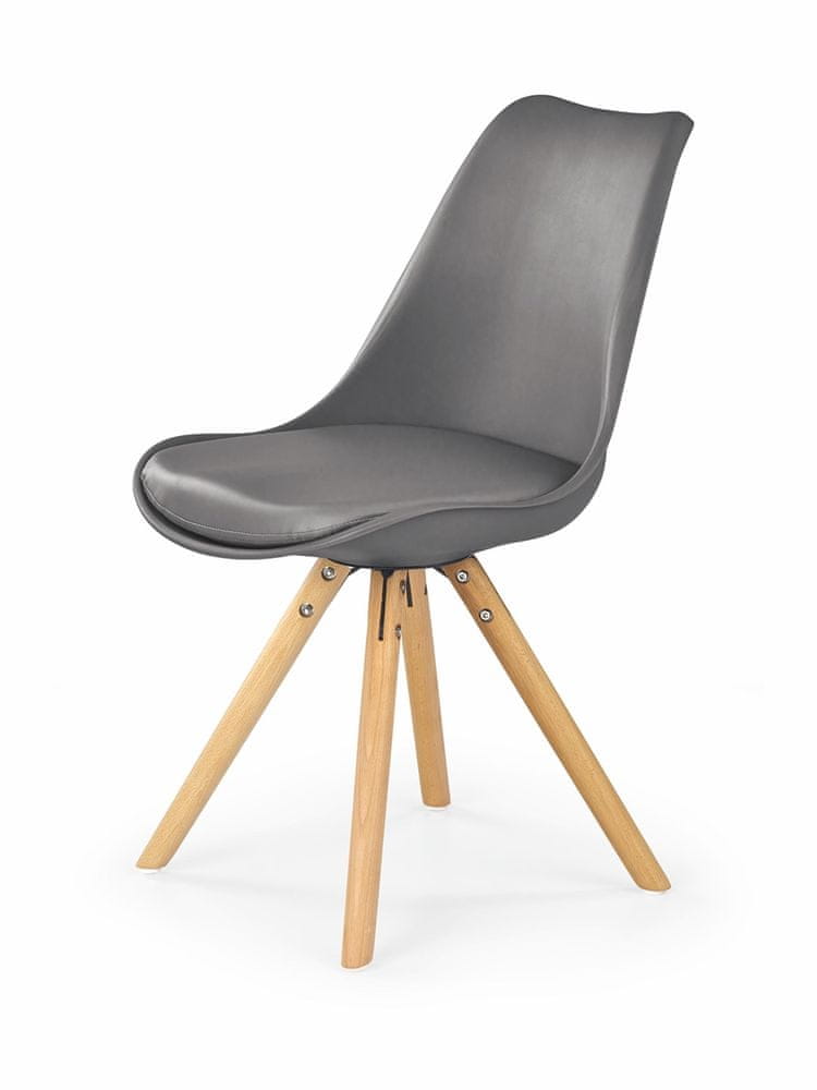 Halmar Jedálenská stolička K201 - sivá / buk